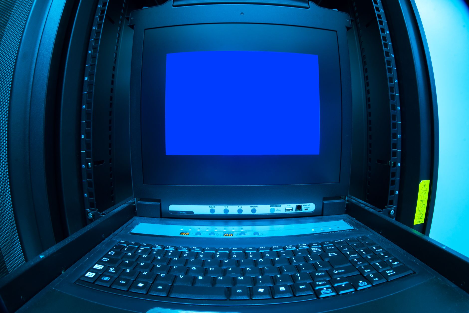 Ecran de controle dans un centre de donnees cloud