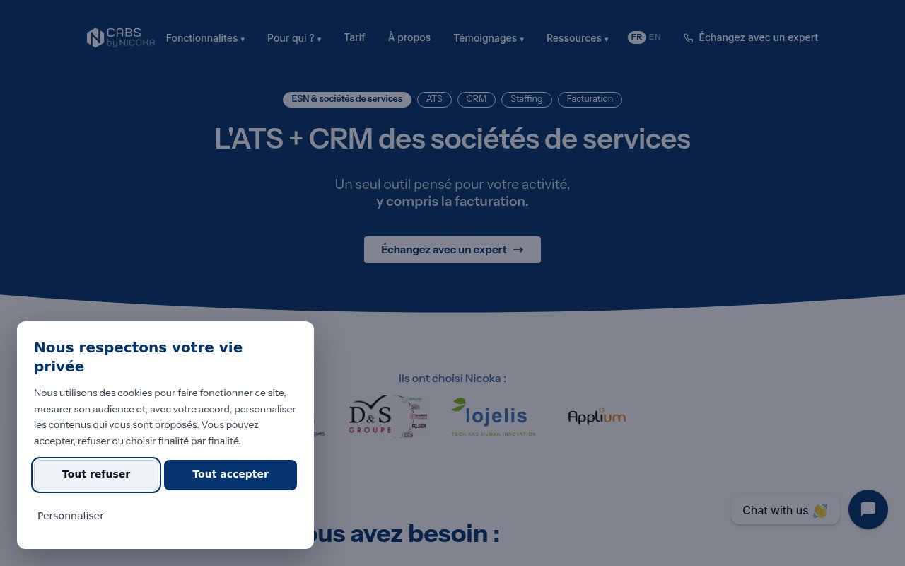 Aperçu du site Nicoka CABS