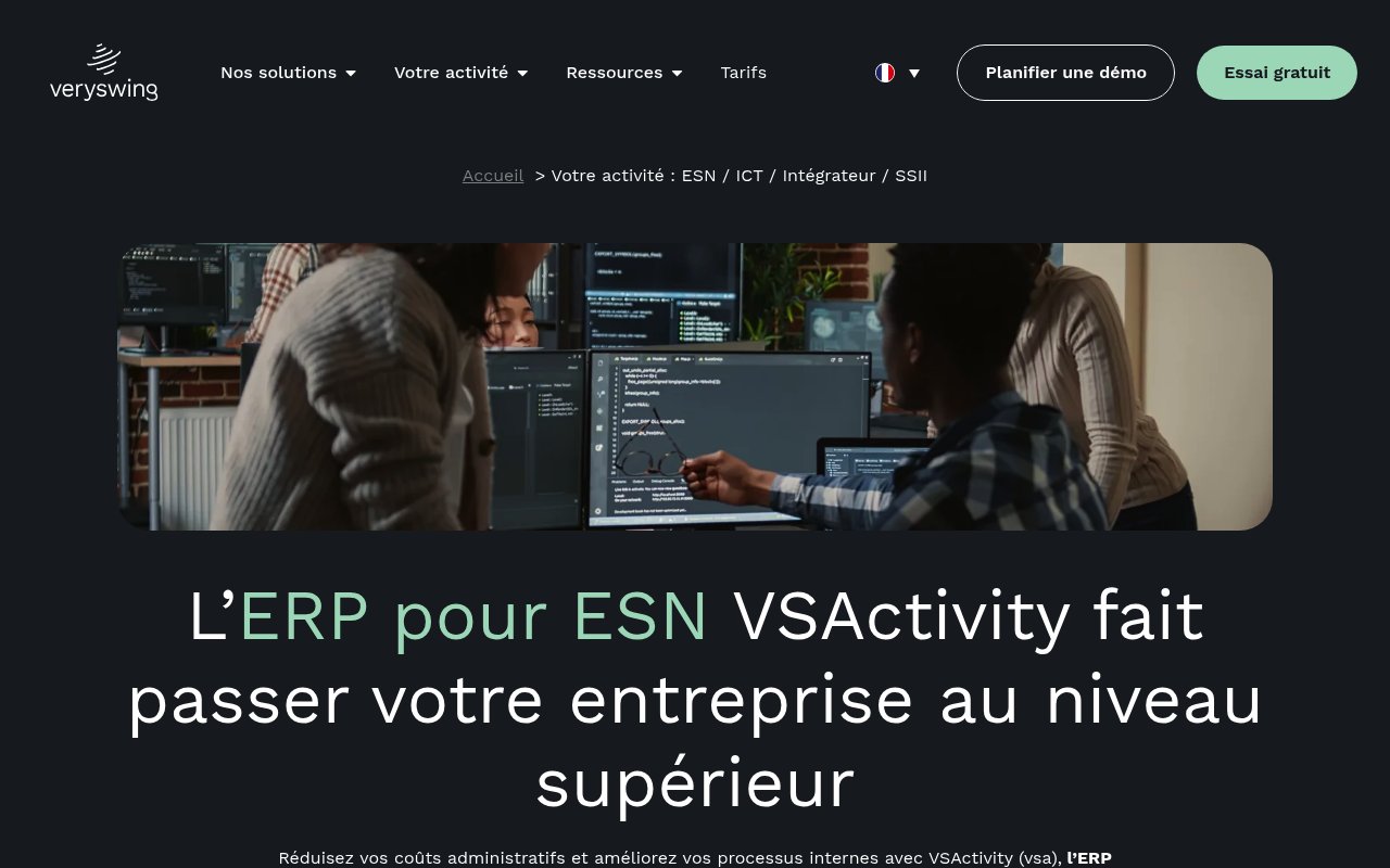 Aperçu du site VSActivity